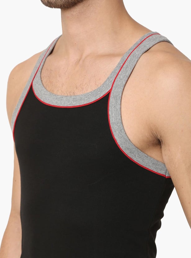 JOCKEY Contrast Strap Knitted Innerwear Vest