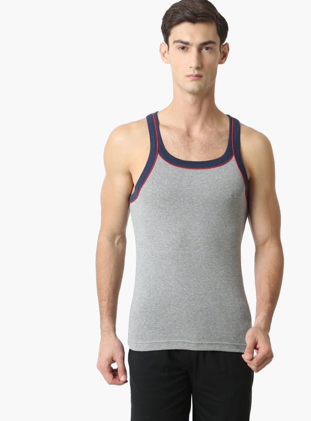 JOCKEY Contrast Strap Knitted Innerwear Vest