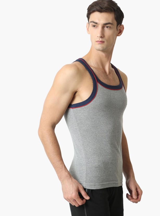 JOCKEY Contrast Strap Knitted Innerwear Vest