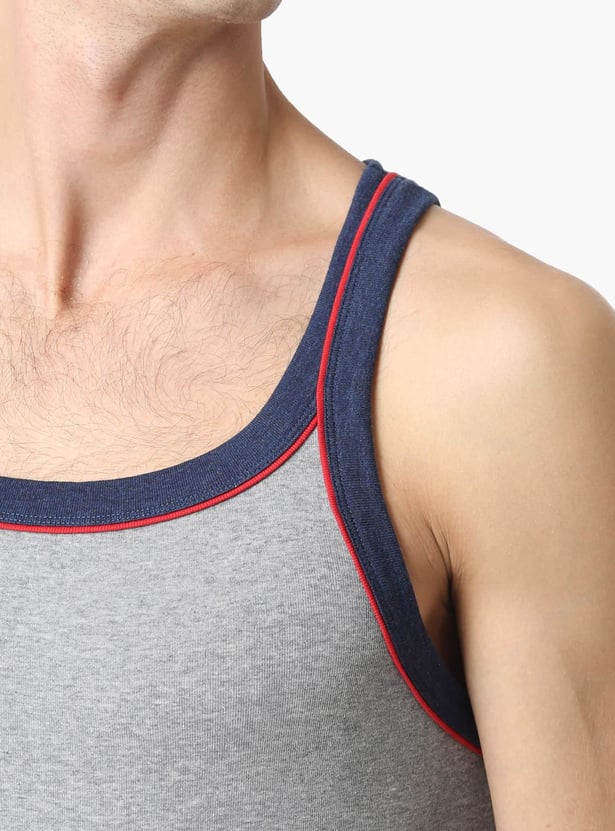 JOCKEY Contrast Strap Knitted Innerwear Vest