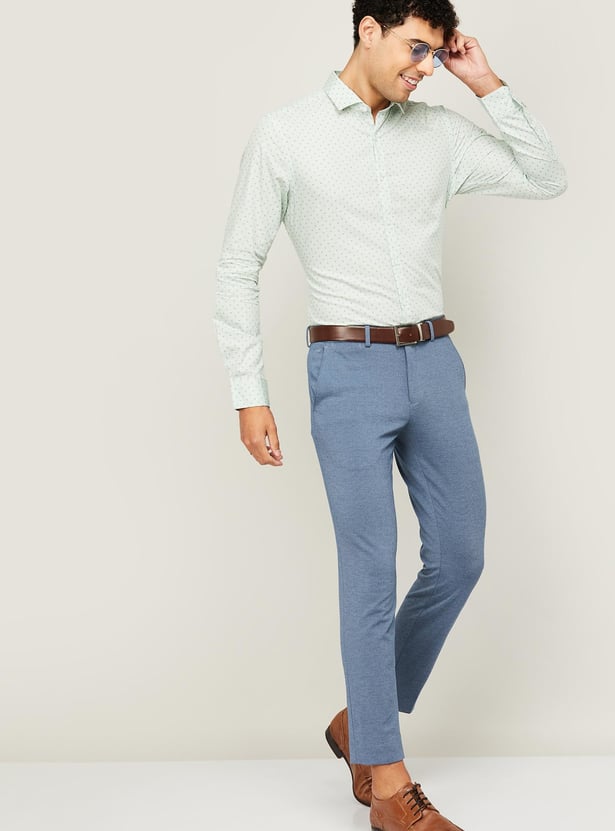 CODE Men Super Slim Formal Trousers