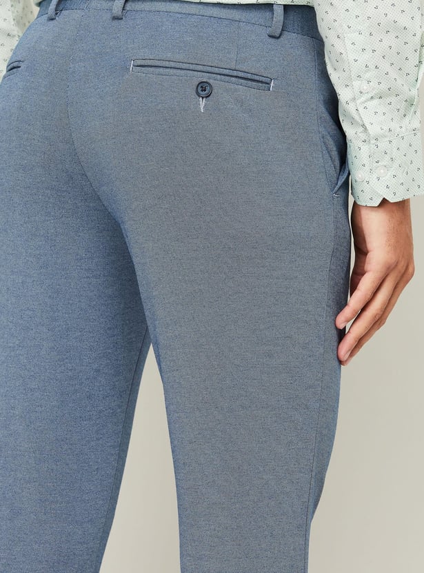 CODE Men Super Slim Formal Trousers
