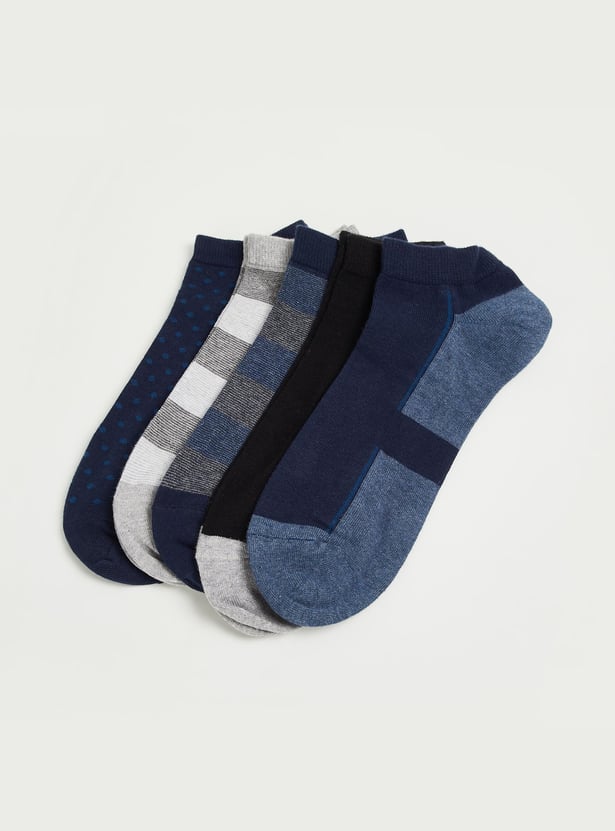 BONJOUR Men Assorted Low-Rise Socks - Pack of 5