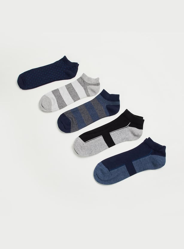 BONJOUR Men Assorted Low-Rise Socks - Pack of 5