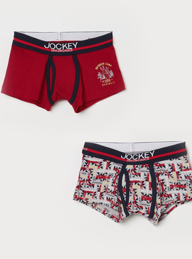 JOCKEY Boys Printed Assorted Trunks - Pack of 2