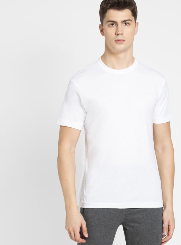 JOCKEY Men Solid Slim Fit Lounge T-shirt