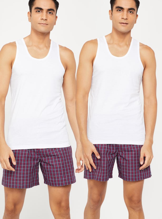 VAN HEUSEN Cool It Solid Vest - Pack of 2 Pcs.