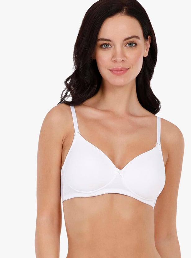 AMANTE Solid T-shirt Padded Non-Wired Bra