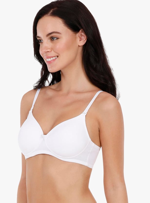 AMANTE Solid T-shirt Padded Non-Wired Bra