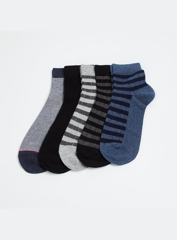 CODE Men Striped Socks- Pack of 5