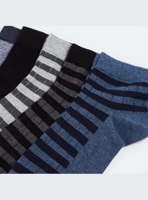 CODE Men Striped Socks- Pack of 5