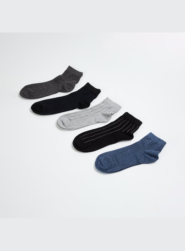 CODE Men Striped Socks- Pack of 5