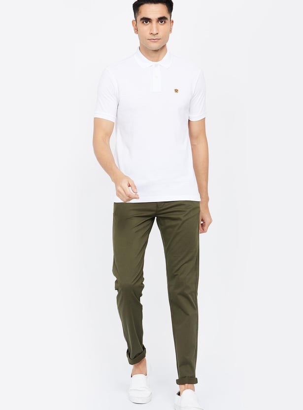 FAHRENHEIT Solid Slim Fit Polo T-shirt