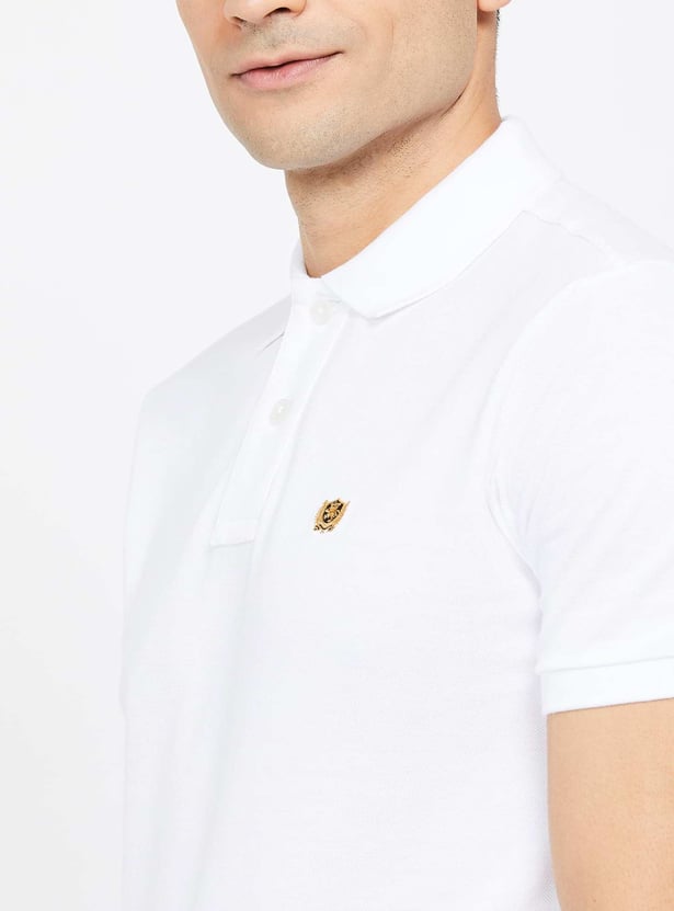 FAHRENHEIT Solid Slim Fit Polo T-shirt