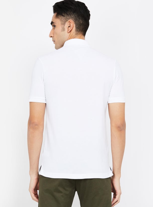 FAHRENHEIT Solid Slim Fit Polo T-shirt