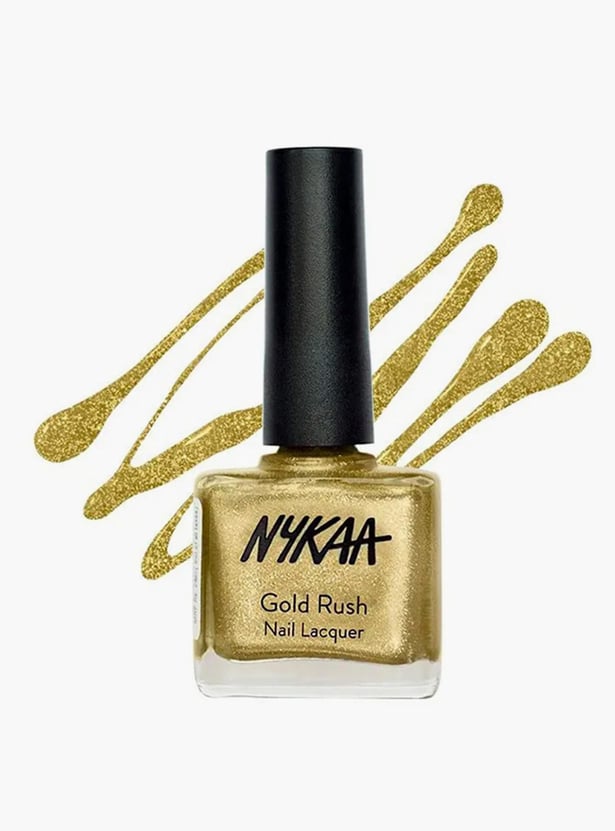 NYKAA Gold Rush Nail Lacquer- Flicker Gold