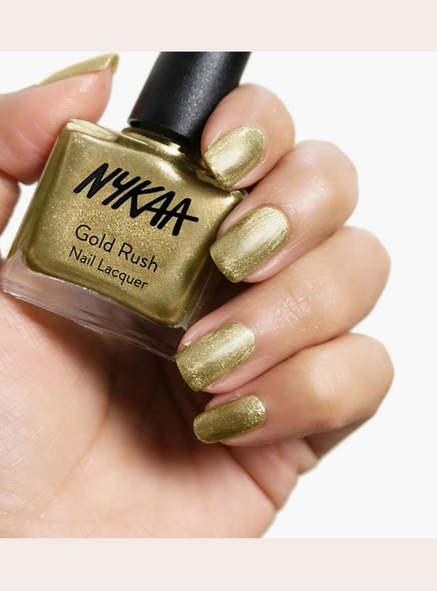NYKAA Gold Rush Nail Lacquer- Flicker Gold