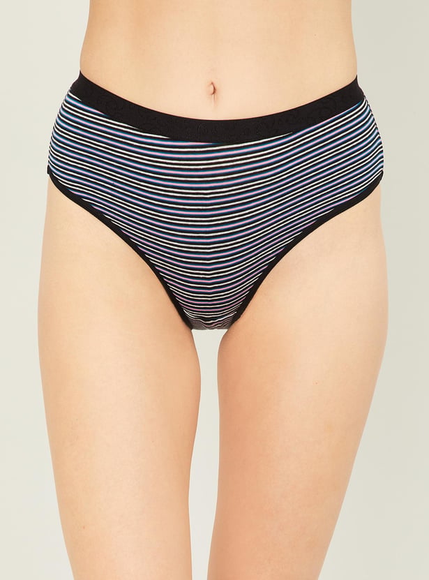 JOCKEY Women Printed Assorted Colour and Design Hipster Panties - Pack of 3