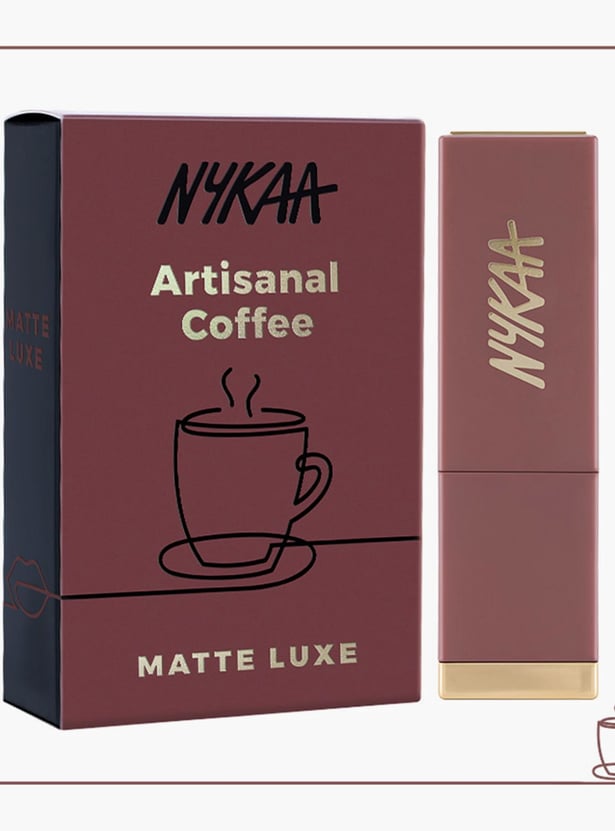 NYKAA Matte Luxe Lipstick - Artisanal Coffee - 4.8 gm