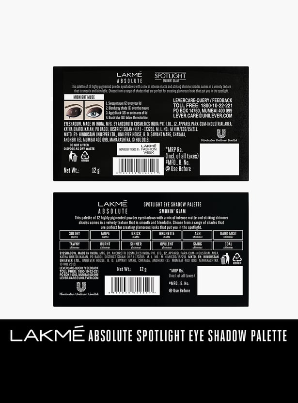LAKME Absolute Spotlight Eye Shadow Palette - Stilettos