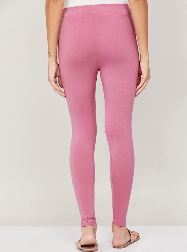 MELANGE Women Solid Elasticated Leggings