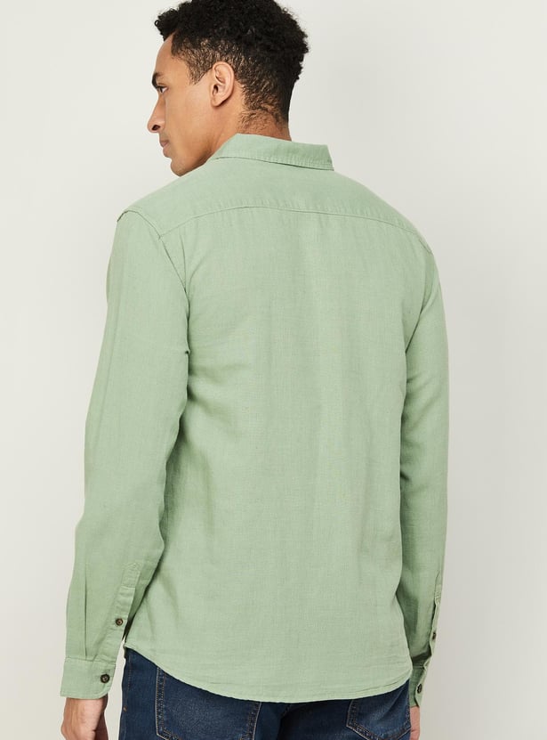 FAME FOREVER Solid Slim Fit Shirt
