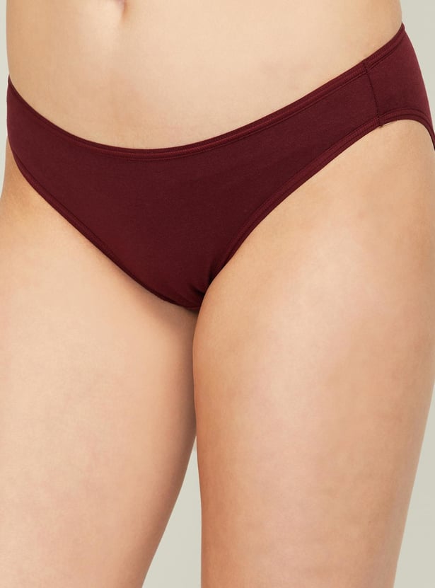 TRIUMPH Solid Knitted Hipster Panties - Pack Of 3