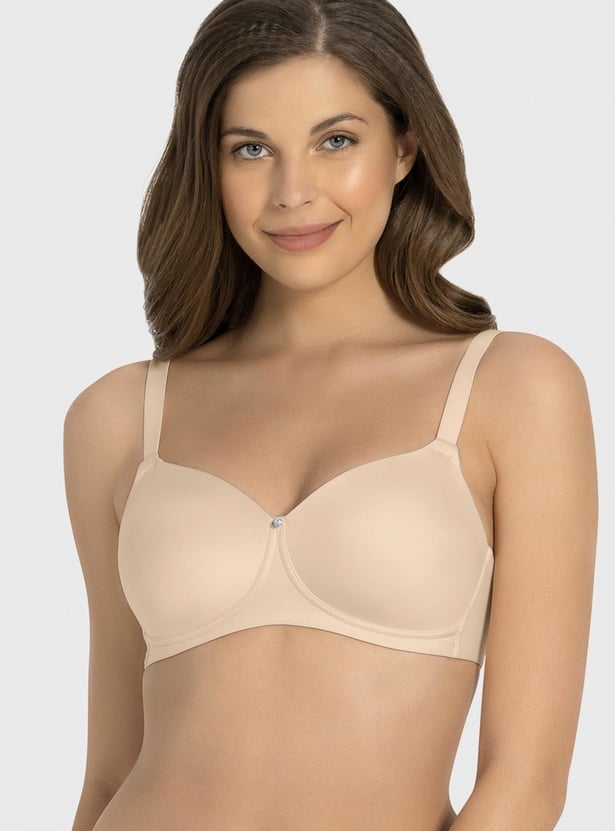 AMANTE Solid T-shirt Padded Non-Wired Bra