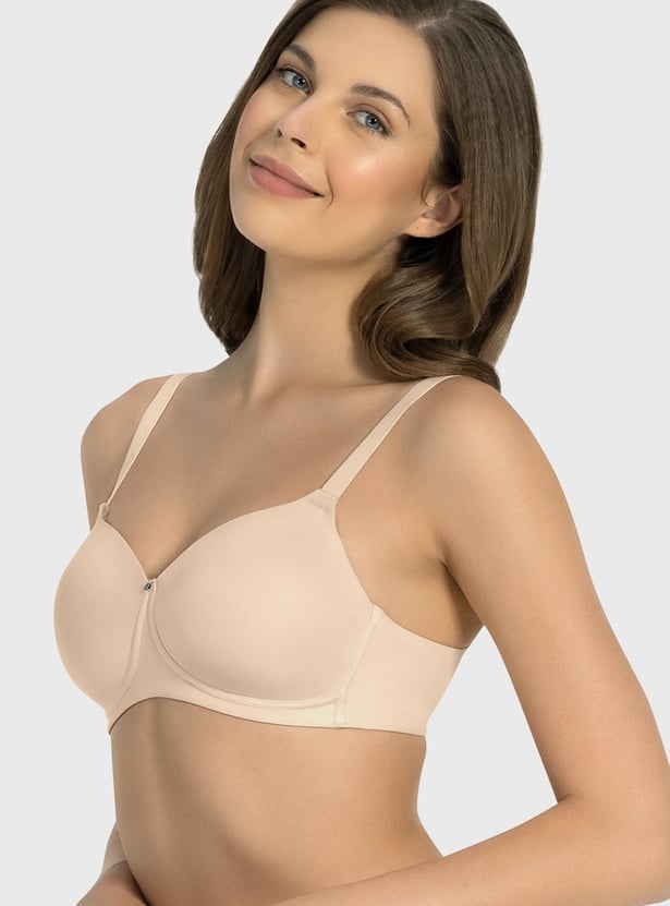 AMANTE Solid T-shirt Padded Non-Wired Bra