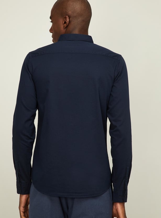 FAME FOREVER Men Solid Slim Fit Casual Shirt