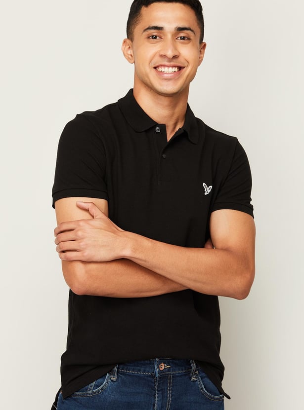AMERICAN EAGLE Men Solid Polo T-shirt