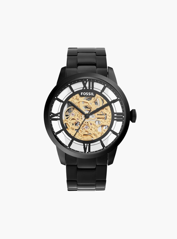 FOSSIL Men Skeleton Automatic Watch with Metal Strap - ME3197