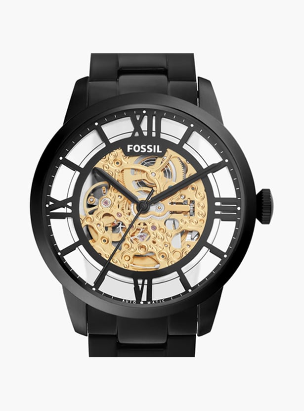 FOSSIL Men Skeleton Automatic Watch with Metal Strap - ME3197