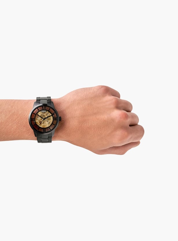 FOSSIL Men Skeleton Automatic Watch with Metal Strap - ME3197
