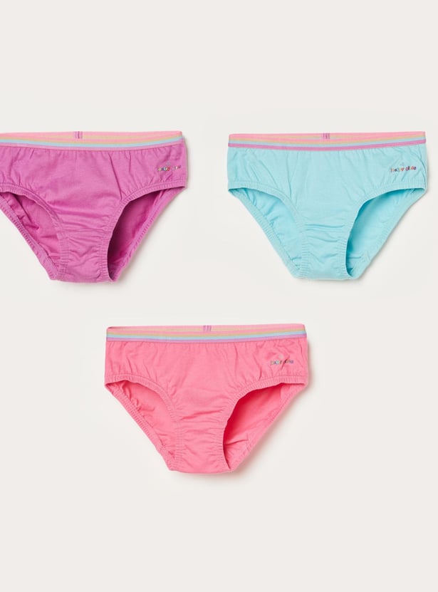 JOCKEY Girls Solid Panties- Pack of 3