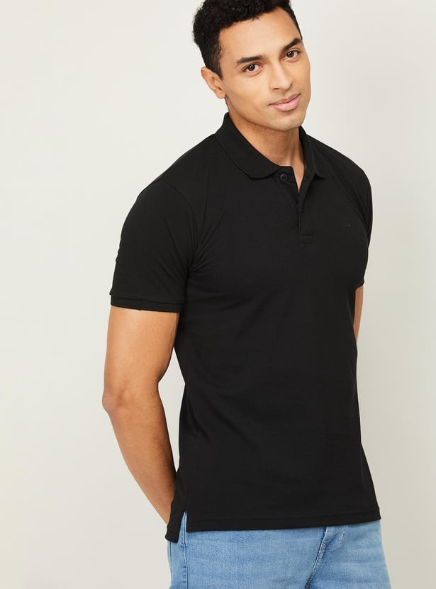 FAME FOREVER Solid Polo T-shirt