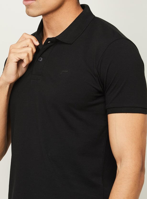 FAME FOREVER Solid Polo T-shirt