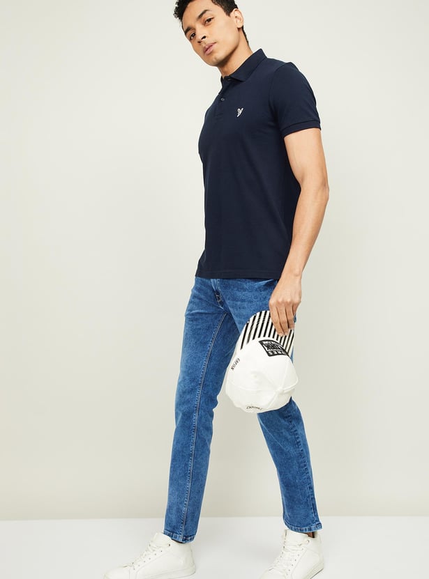 AMERICAN EAGLE Men Solid Polo T-shirt