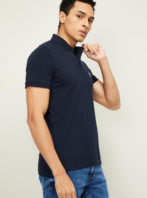 AMERICAN EAGLE Men Solid Polo T-shirt