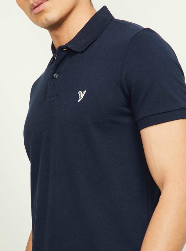 AMERICAN EAGLE Men Solid Polo T-shirt