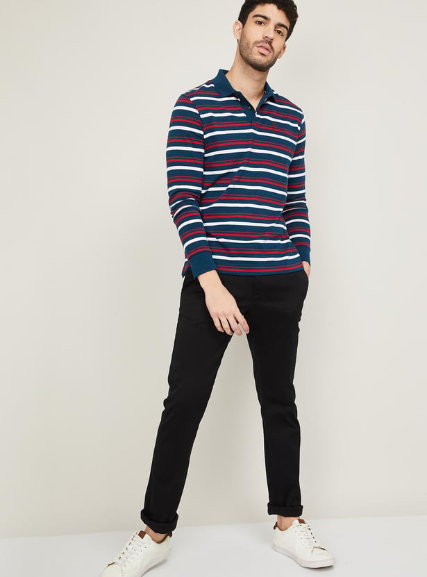 BLACKBERRYS CASUAL Men Solid Slim Straight Casual Trousers