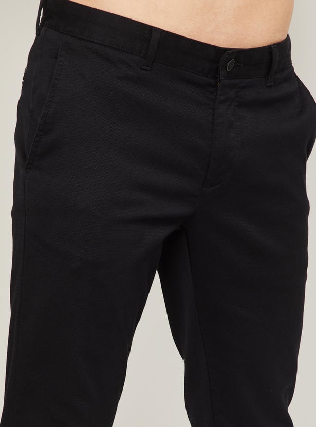 BLACKBERRYS CASUAL Men Solid Slim Straight Casual Trousers