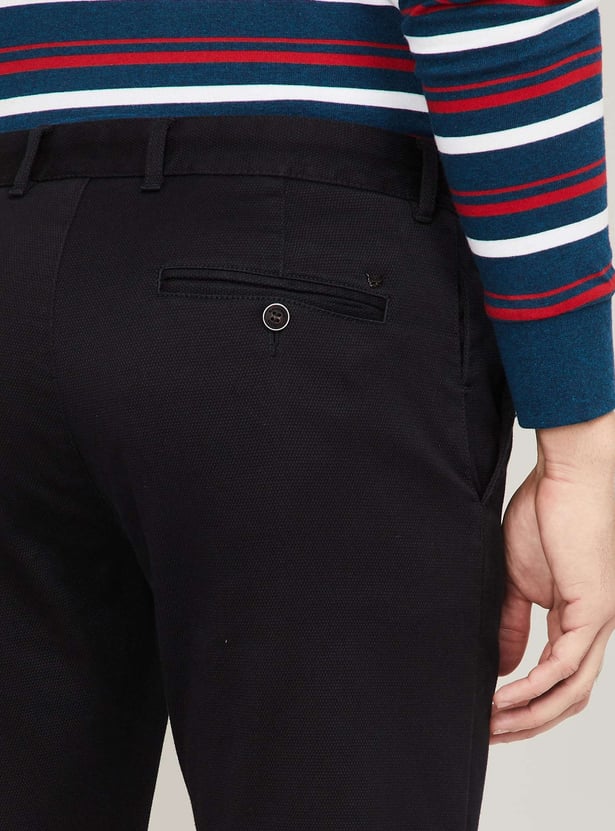 BLACKBERRYS CASUAL Men Solid Slim Straight Casual Trousers