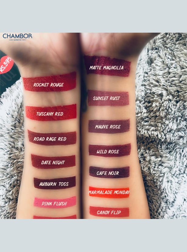 CHAMBOR Matte Riot Lipstick- Tuscany Red-202