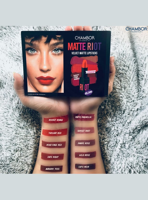 CHAMBOR Matte Riot Lipstick- Tuscany Red-202