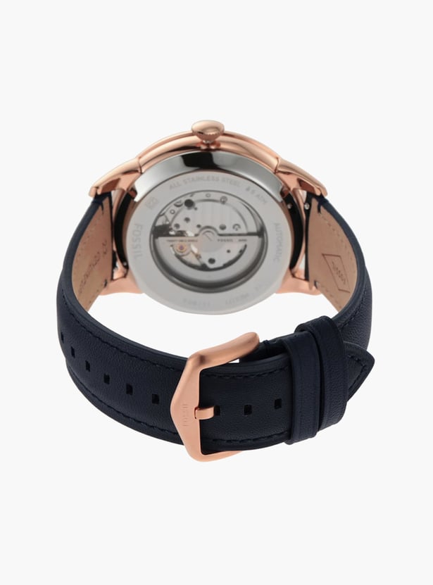 FOSSIL Men Round Automatic Watch with Leather Strap - ME3171I