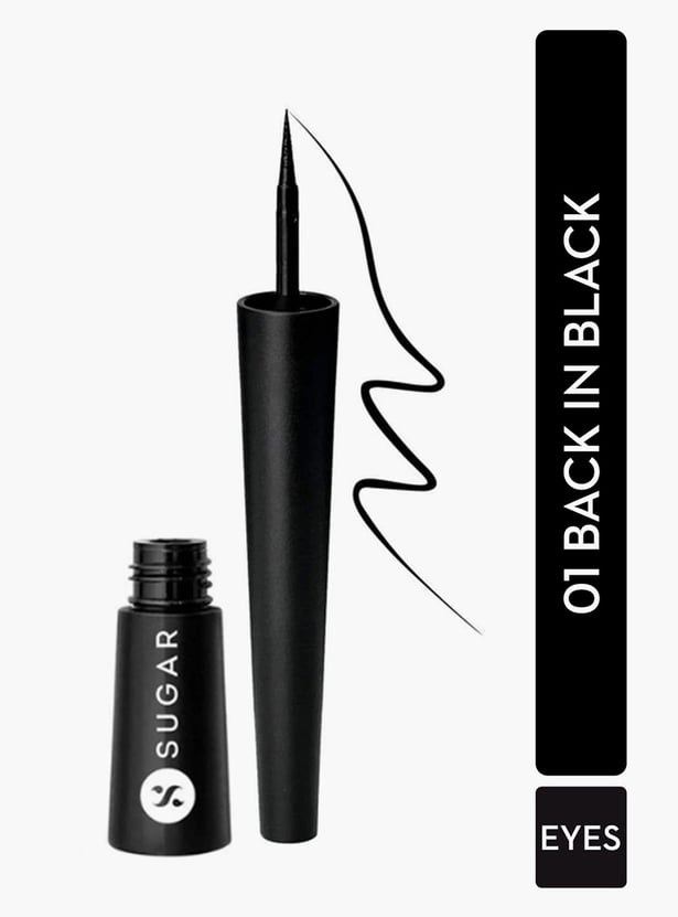 SUGAR Cosmetics Gloss Boss 24HR Eyeliner - 01 Back In Black (Black)