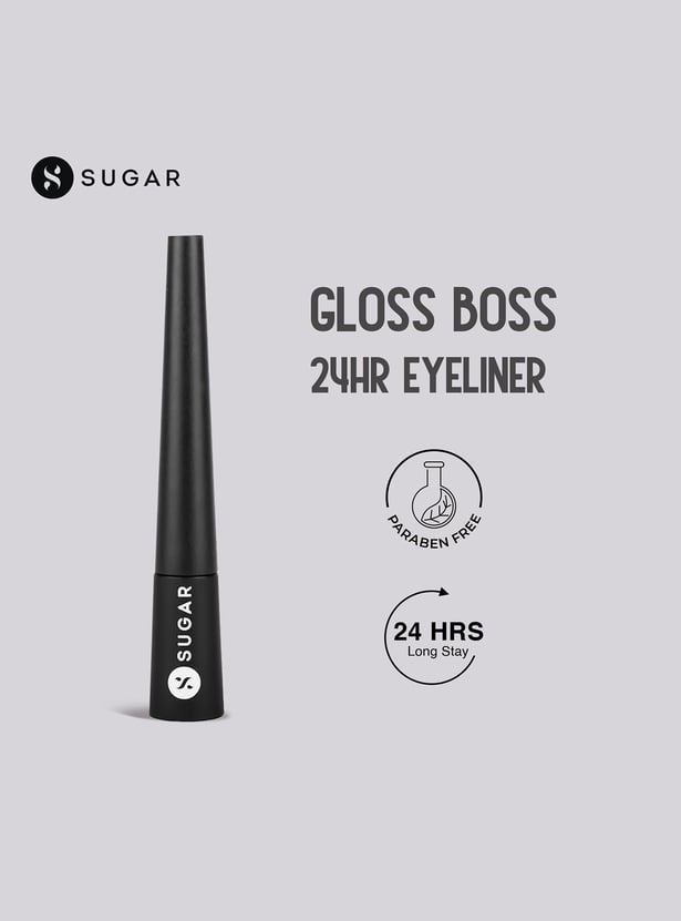 SUGAR Cosmetics Gloss Boss 24HR Eyeliner - 01 Back In Black (Black)
