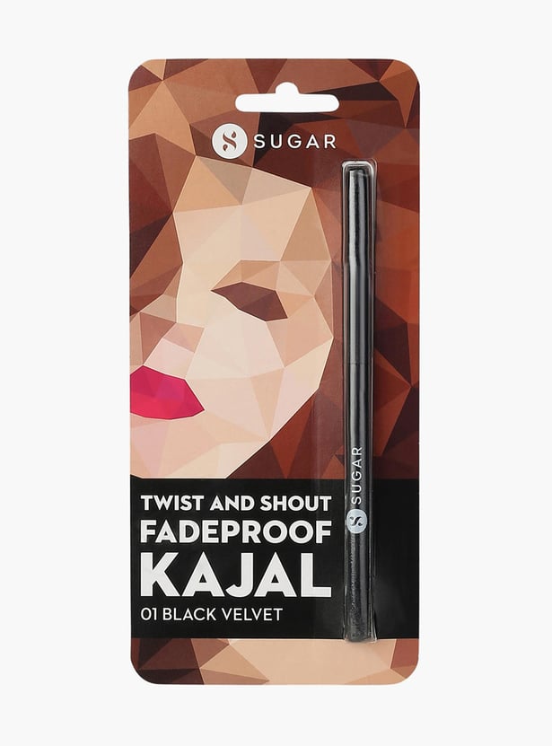 SUGAR Twist and Shout Fadeproof Kajal - 01 Black Velvet- 0.35G