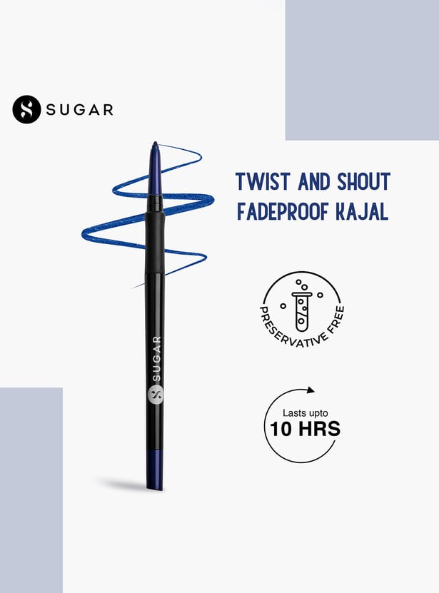 SUGAR Twist and Shout Fadeproof Kajal - 01 Black Velvet- 0.35G